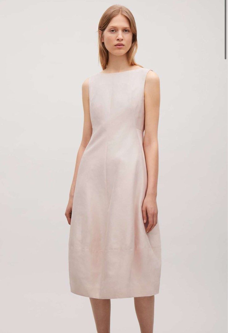 COS Cocoon Silk Cotton Bubble Hem Dress