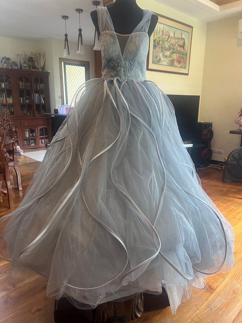 Gray gown for debut new arrivals