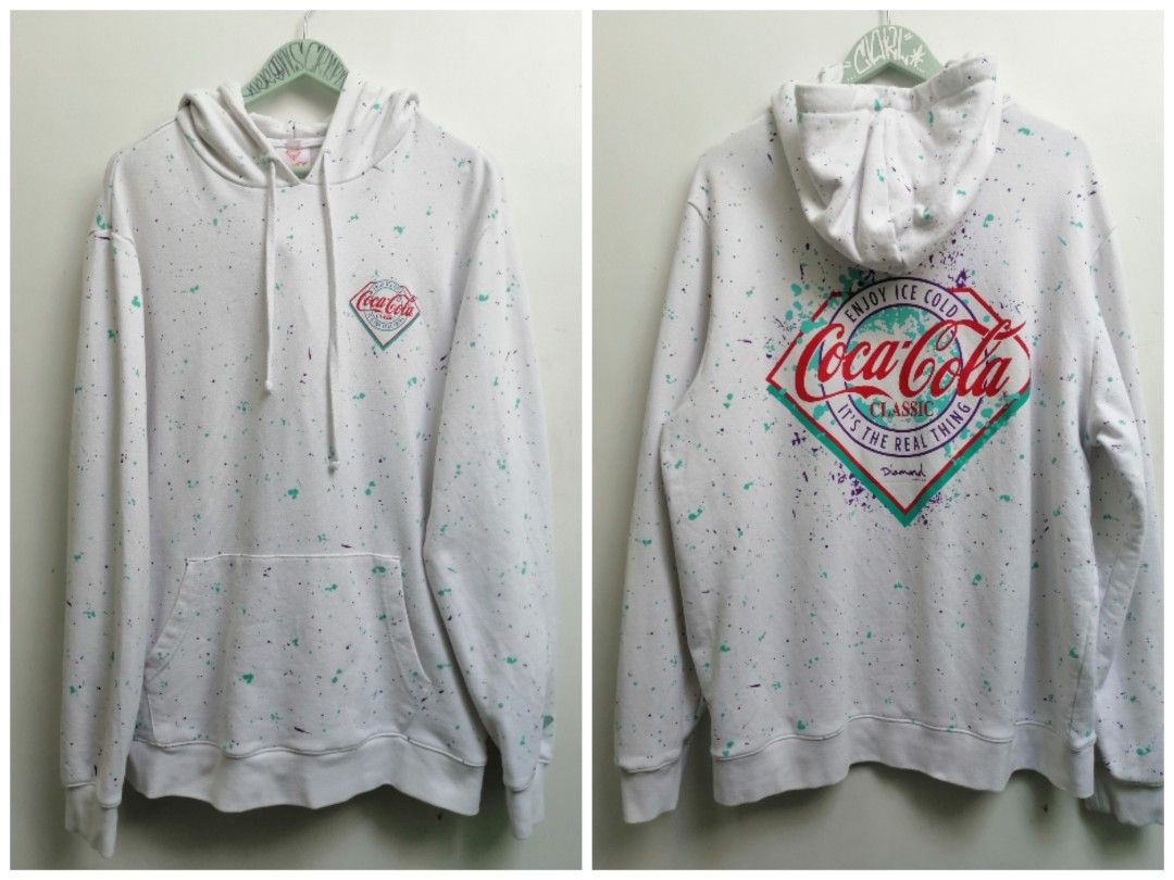 Diamond coca cola hoodie top