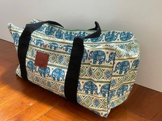 泰國 大象花紋 布袋 手提袋 旅行袋 運動袋 手信 Elephant Duffle Bag bought from Bangkok Thailand souvenir gift64233657325185110