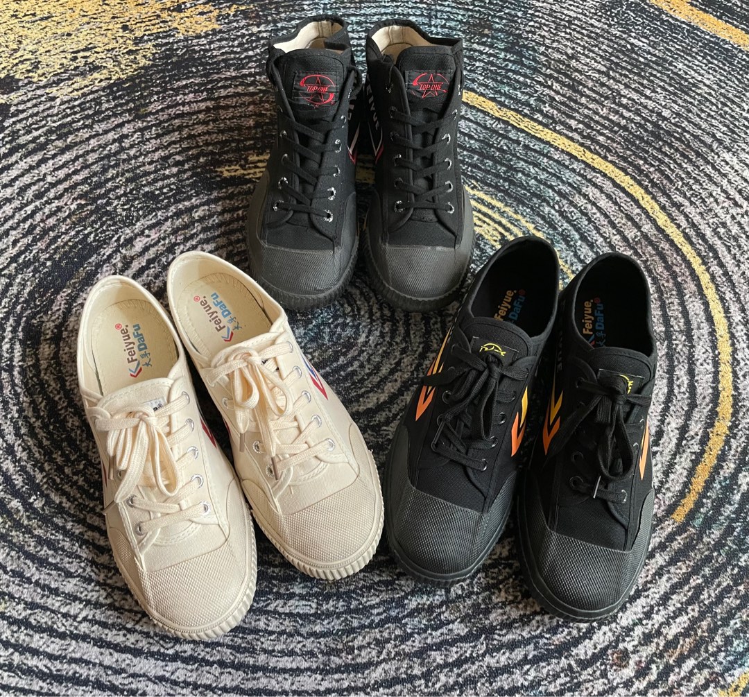 Feiyue Canvas Shoes Hi Low Cut Size 44 School Work Men s Fashion Footwear Casual shoes on Carousell