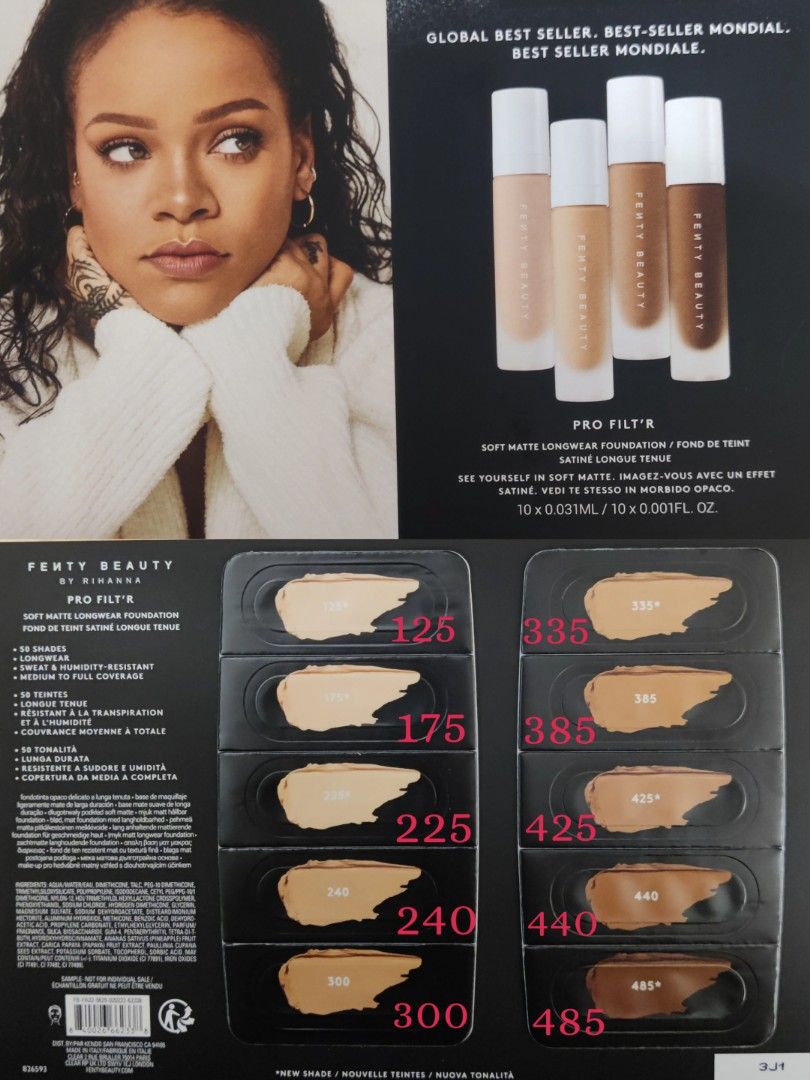 Fenty Foundation Sample From Sephora Fenty Pro Filt'r Foundation