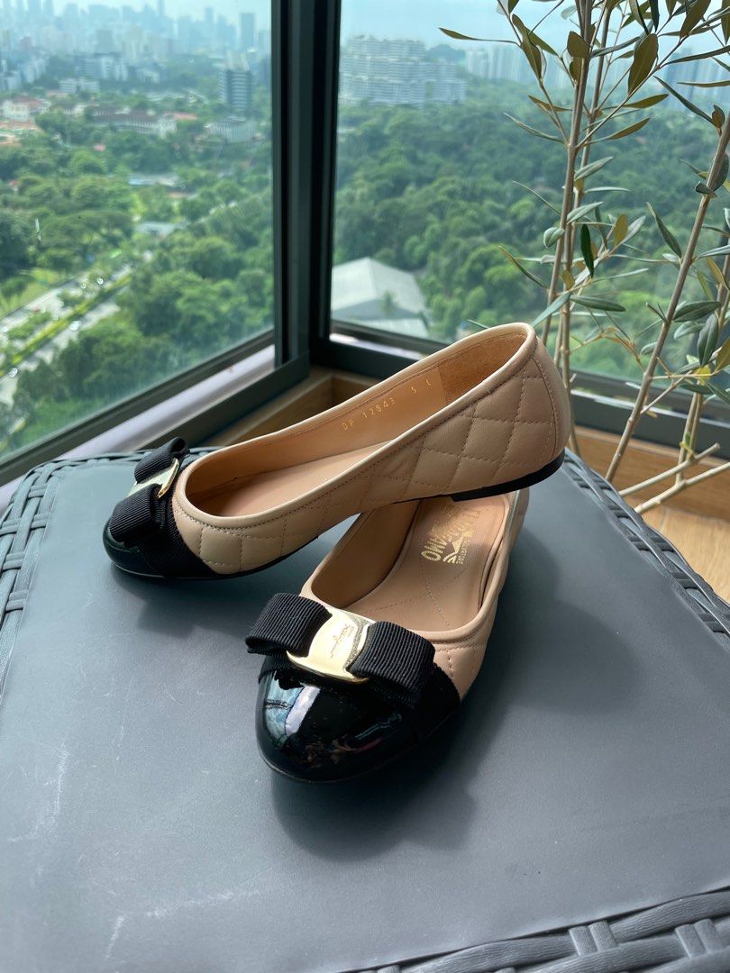 Ferragamo Varina Ballet Flats Quilted