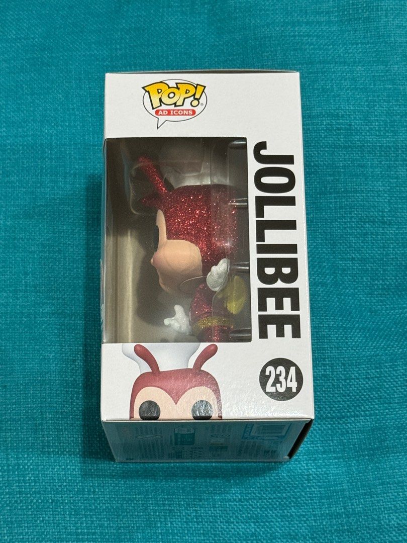 Funko Pop Jollibee Glittered #234 limited (Category: Designer & Blind Box Toys) located in Makati City. Submitted by bobpul (Listing ID 1324343097, Image 3). Description: Selling BNEW OnHand Funko Pop Jollibee Glittered #234 limited to 3000 pcs. Fresh from Super Manila Comic Con 2024. No need for you to queue for hours. Item onhand, available. Actual item in the pic. Can do lalamove SDD at buyers expense. No known issues.