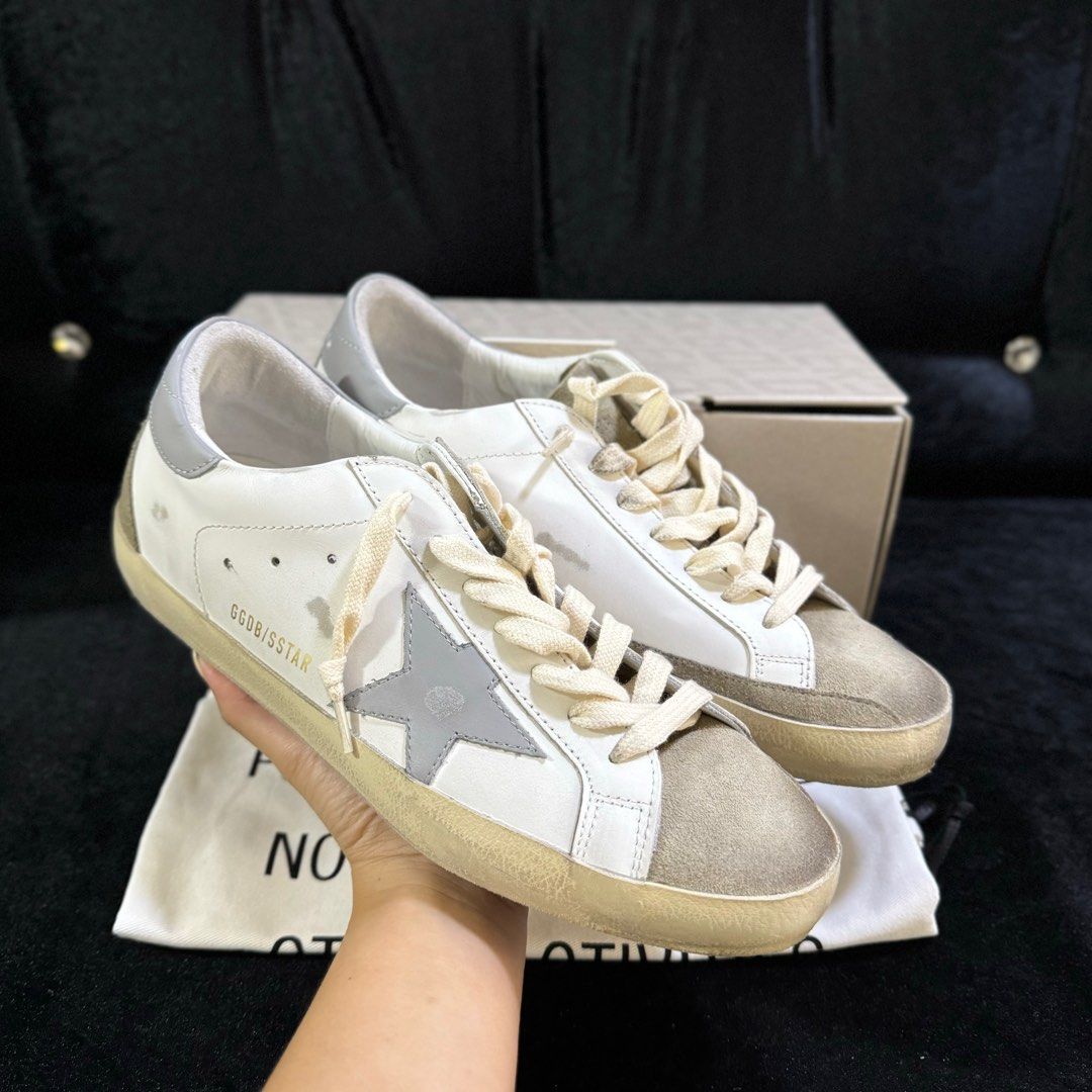 GGDB Superstar Grey Tab EU41 28cm Womens US10.5 11 Luxury Sneakers Footwear on Carousell