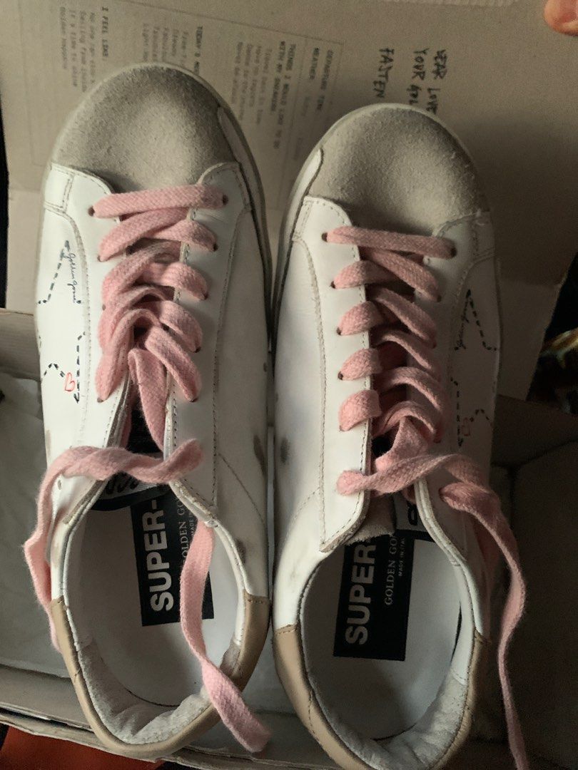 Golden Goose Sneakers (Category: Sneakers) located in Antipolo. Submitted by ryse2 (Listing ID 1324278792, Image 3). Description: Golden Goose Leather Distressed Sneakers for Women I just cleaned it with wipes. Comes with box and dust bag.