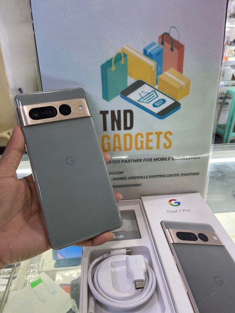 Google Pixel 7 Pro (Category: Google Pixel) located in Pasig City. Submitted by melissaomb01623 (Listing ID 1324222213, Image 3). Description: Google Pixel 7 Pro 8gb Ram 128gb Rom good as new complete with box no issue check all u want 📌pick up store in greenhills shopping center 📌we do cod in metro manila and near provinces just add sf only 📌we ship nationwide via LBC 📌we accept swap/trade in 📌we accept credit card installment 📌we accept g
