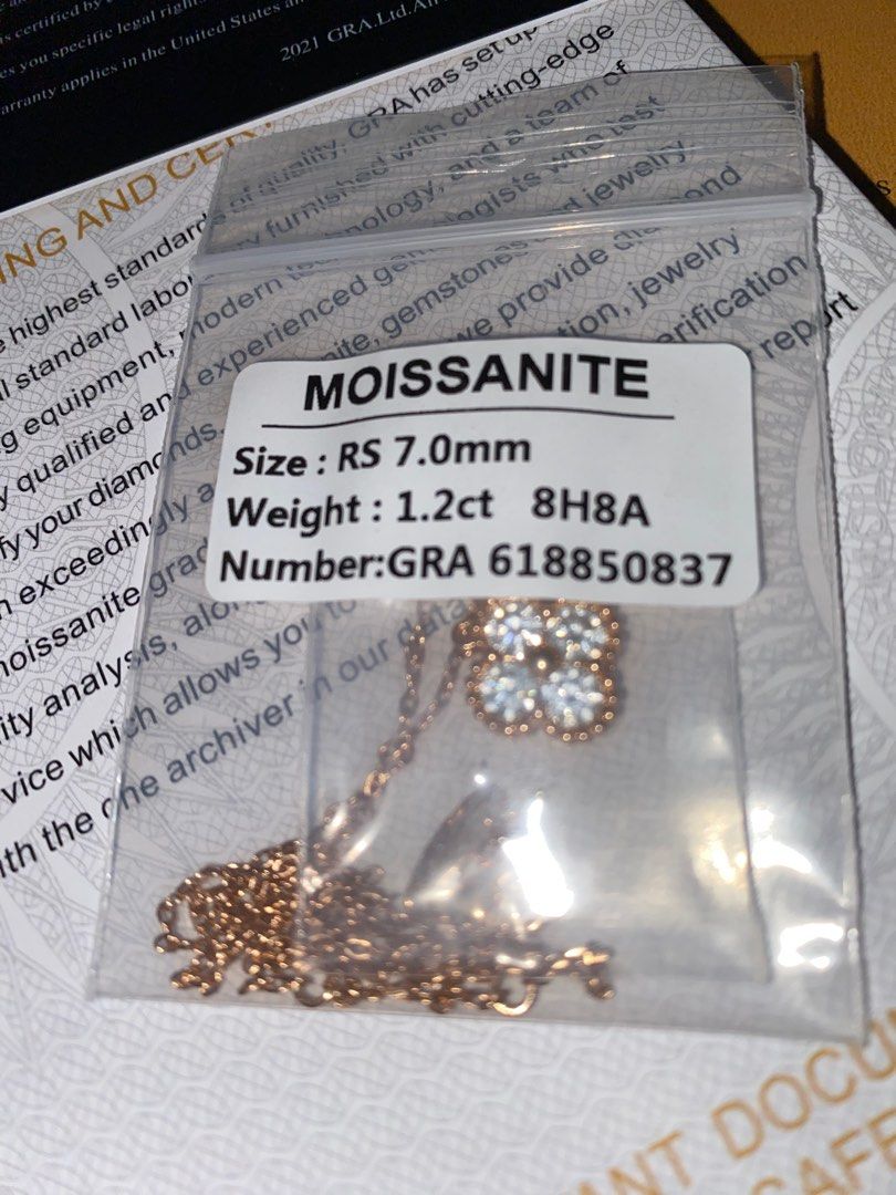 GRA MOISSANITE ROSE GOLD NECKLACE (Category: Necklaces) located in Quezon City. Submitted by TheSundayShop (Listing ID 1324277961, Image 1). Description: super cute and never worn.