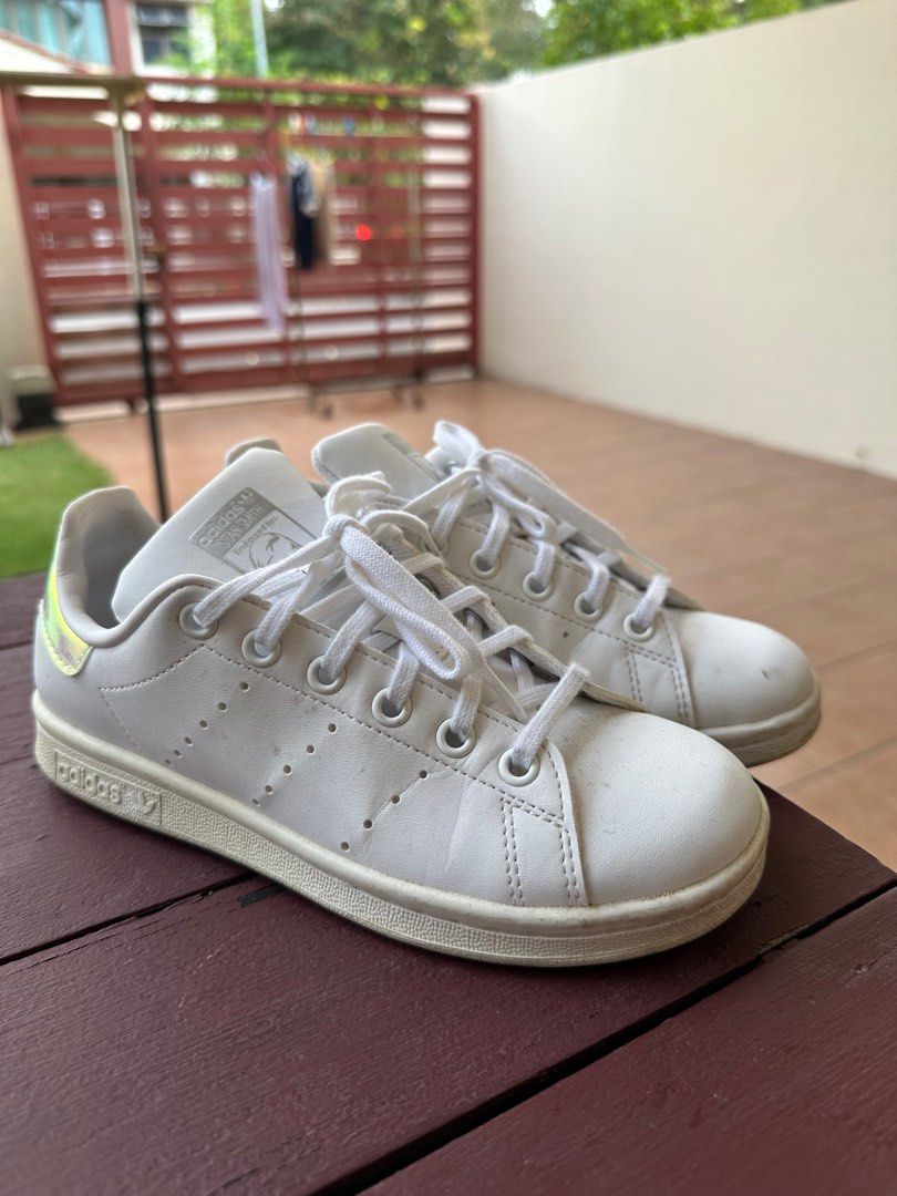 Holographic Adidas Stan Smith UK3 Women s Fashion Footwear Sneakers on Carousell