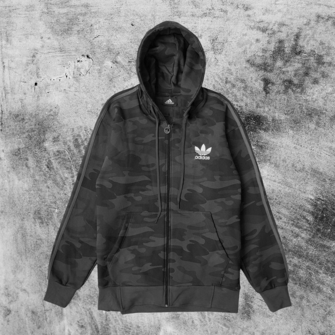 Camo Hoodie Adidas Pullover MilitÃ¤r Hoodie Zipper Adidas Trefoil
