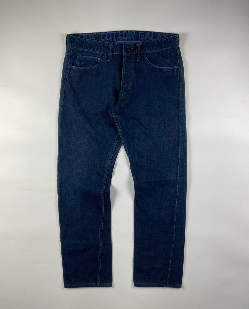 Issey Miyake A-POC Inside Atari Woven Denim Pants (Category: Jeans) located in Paranaque City. Submitted by _baclarancartel (Listing ID 1324357678, Image 2). Description: Issey Miyake A-POC Inside Atari Woven Denim Pants Sz 32 9/10 Condition Waist: 16.5 Inseam: 32 Leg Opening: 8 Front Rise: 10 Thigh: 12.5 Knee: 10.