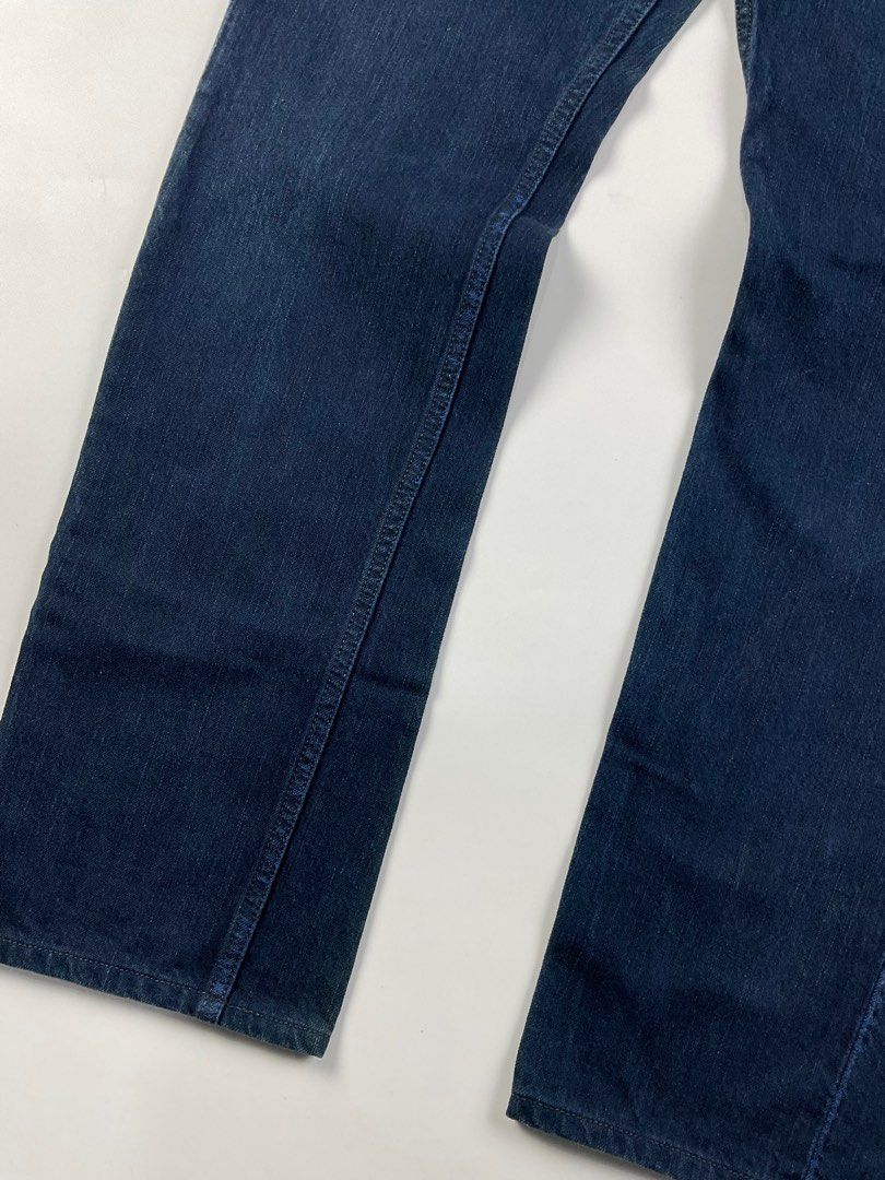Issey Miyake A-POC Inside Atari Woven Denim Pants (Category: Jeans) located in Paranaque City. Submitted by _baclarancartel (Listing ID 1324357678, Image 3). Description: Issey Miyake A-POC Inside Atari Woven Denim Pants Sz 32 9/10 Condition Waist: 16.5 Inseam: 32 Leg Opening: 8 Front Rise: 10 Thigh: 12.5 Knee: 10.