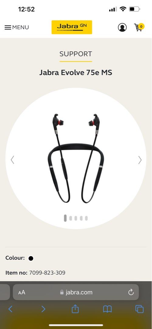 Jabra Evolve 75E headset Audio Headphones Headsets on Carousell