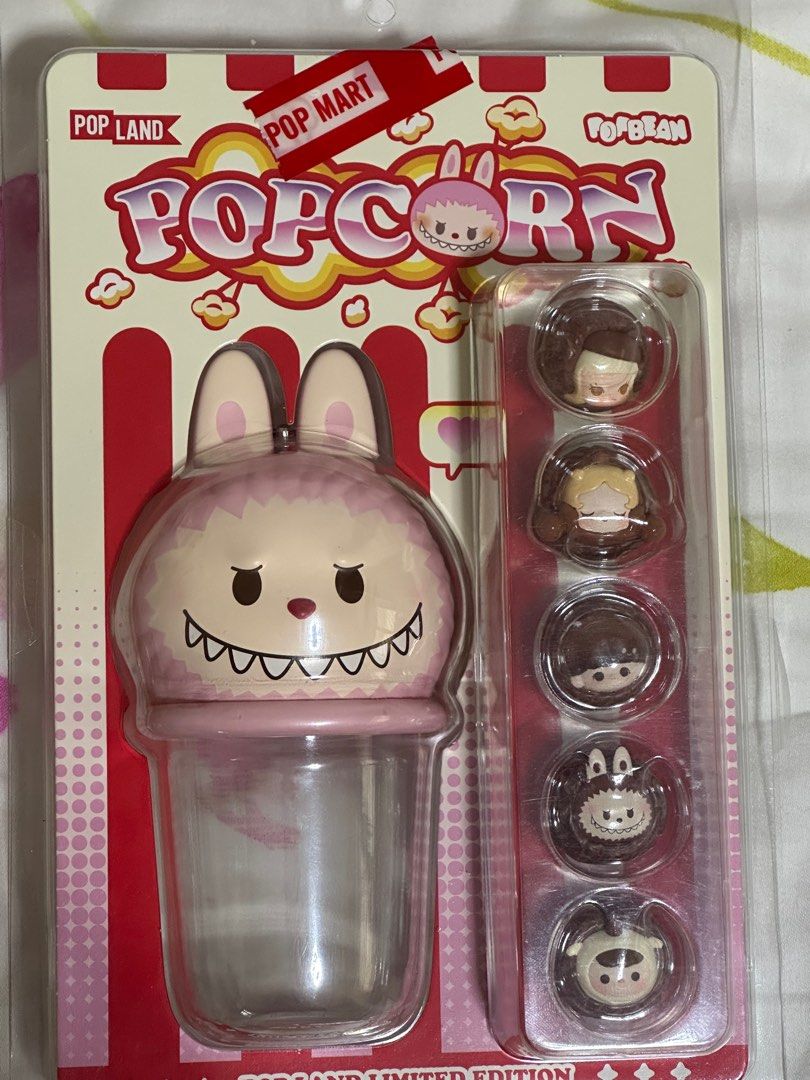 LABUBU 初代POPBEAN 40粒 瓶付き Limited Edition Labubu Bottle and Popcorn Popbean, Hobbies