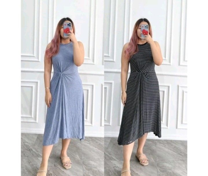 Loose Dress Twist Front GAP Fesyen Wanita Pakaian Wanita Gaun Rok di Carousell