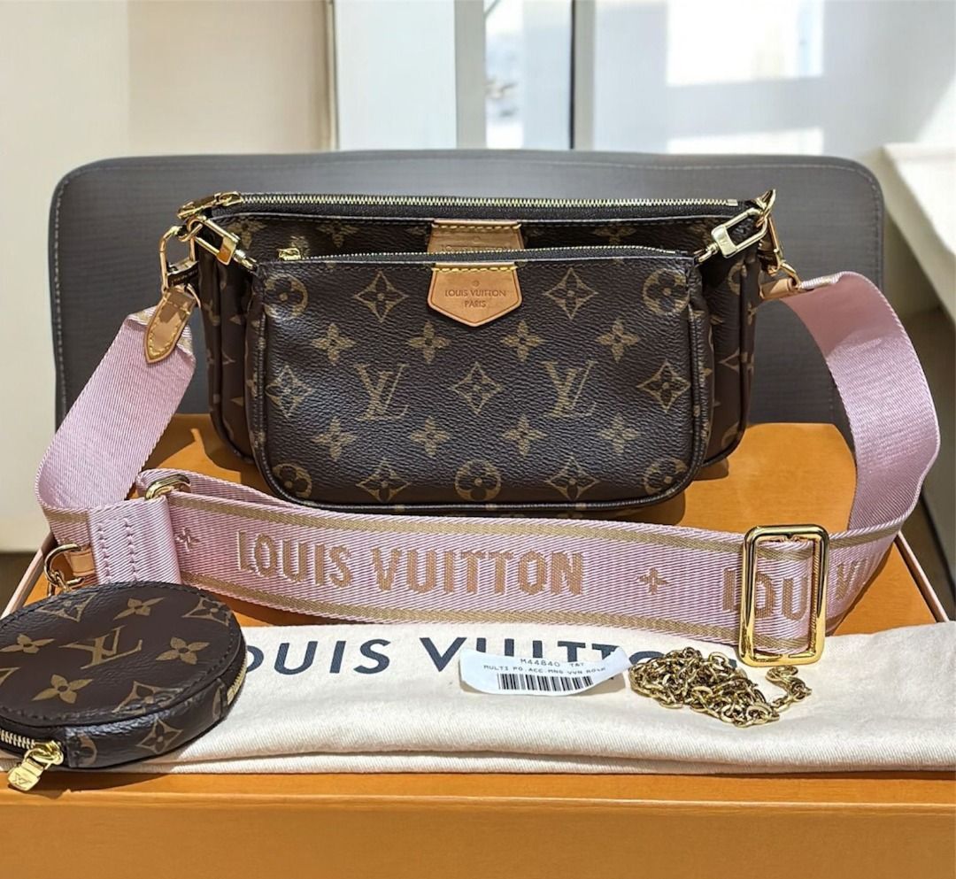 Louis vuitton deceration multi pochette pink strap