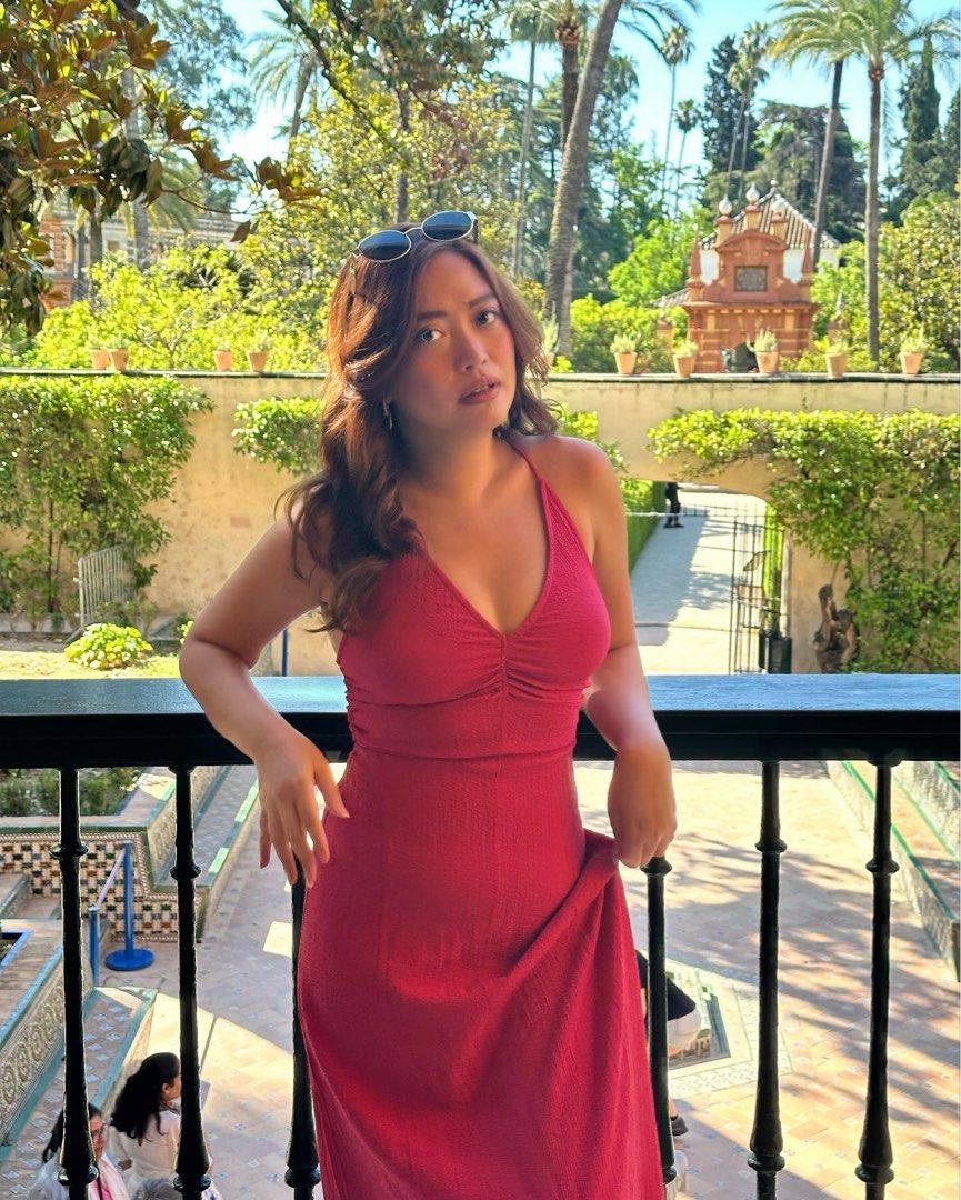 Mango dark pink dress (Category: Dresses) located in Quezon City. Submitted by krishramos (Listing ID 1324364449, Image 3). Description: USED ONCE in Seville. Condition is LIKE NEW. Fits medium frames. .