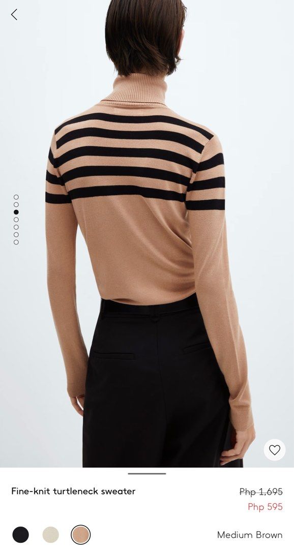 Mango Turtleneck Brand New Small (Category: Longsleeves) located in Cavite. Submitted by cha____r (Listing ID 1324204339, Image 3). Description: Brand new Mango turtleneck Size: small (best fits small frame) With tag Bought for 595 sale price (Mango app) Rfs: too small.