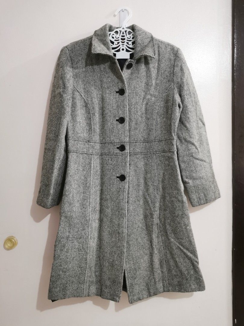 Merona Gray Long Women s Fall Winter Coat Women s Fashion Coats Jackets and Outerwear on Carousell