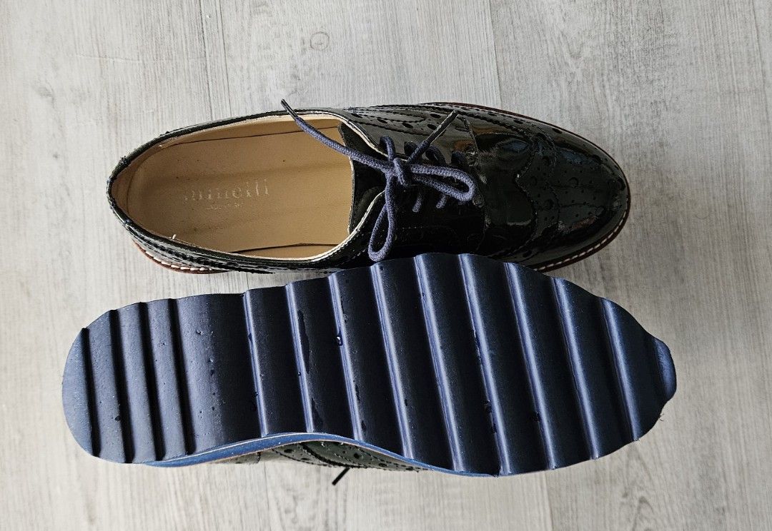 Minelli platform patent loafers