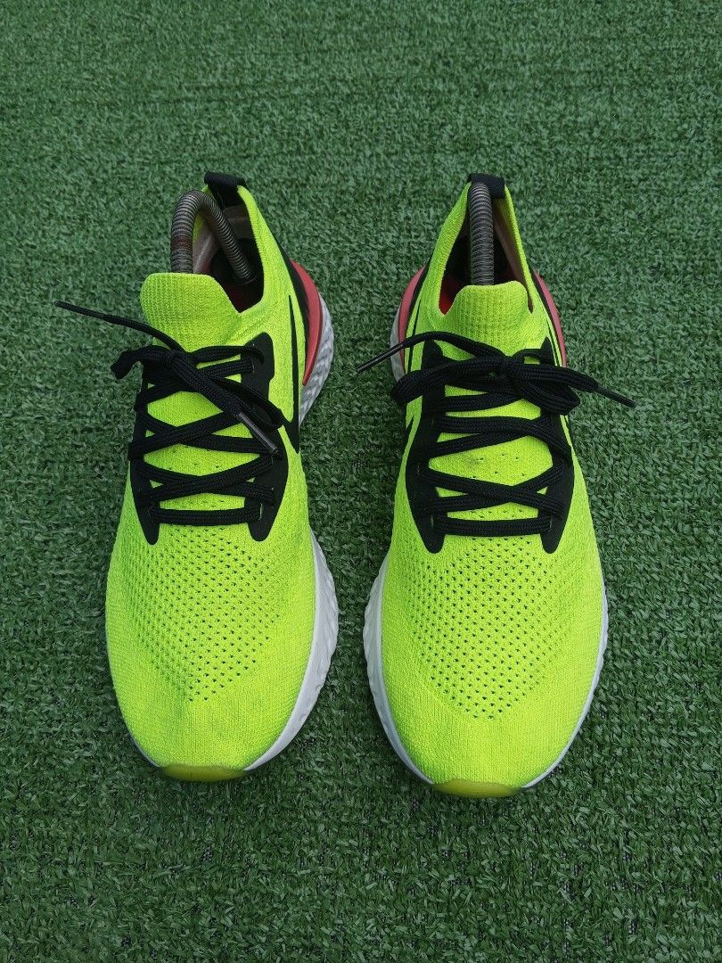 Nike epic react flyknit volt clearance