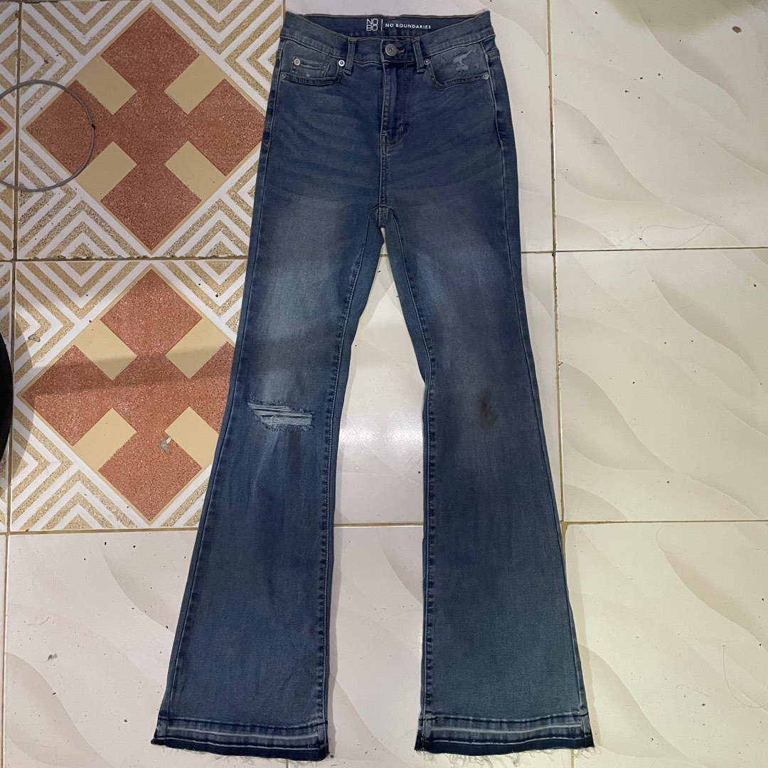 No Boundaries Stretchable High Waist Flare Pants Women s Fashion Bottoms Jeans on Carousell
