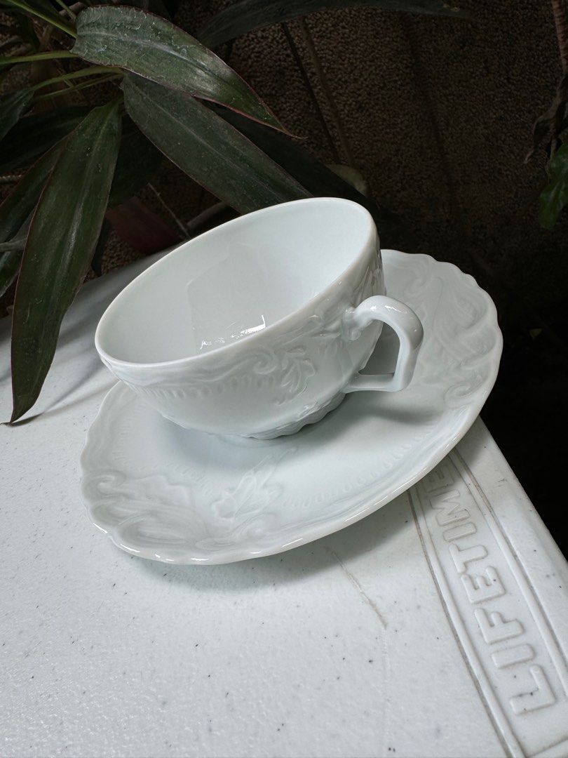 One duo cup and saucer Limoges (Category: Coffee & Tea Tableware) located in Davao. Submitted by parteawares2 (Listing ID 1324247094, Image 2). Description: One duo Limoges made in France embossed design .