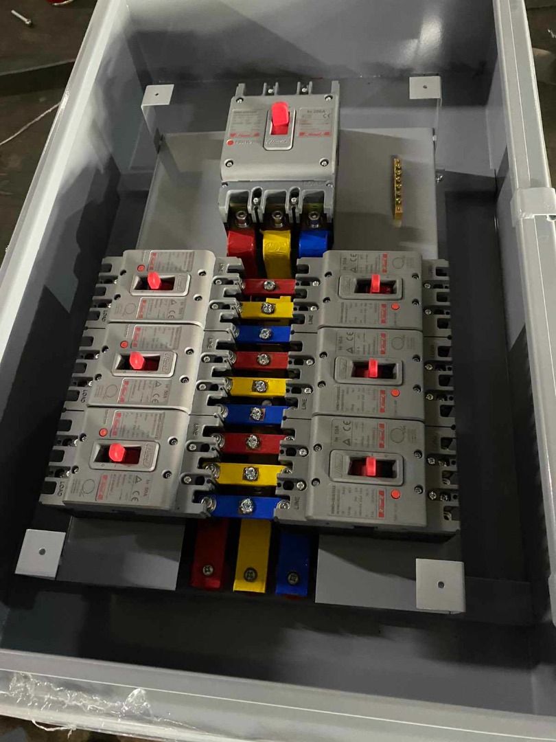 PANEL BOARDS with HIMEL Breakers (Category: Construction & Building Materials) located in Bacoor. Submitted by calmtree.64bff5 (Listing ID 1324332175, Image 3). Description: Supply and Fabrication of PANEL BOARDS with HIMEL Breakers made in BI 1.5mm Powder Coated(Gray) finish. We fabricate and customize panel board and cable ladder, GI sheet, BI Sheet. 1.0mm, 1.2mm, 1.5mm, 2.0mm thickness Powder Coated or Hot Dip Galvanized FREE ESTIMATE: Telepho