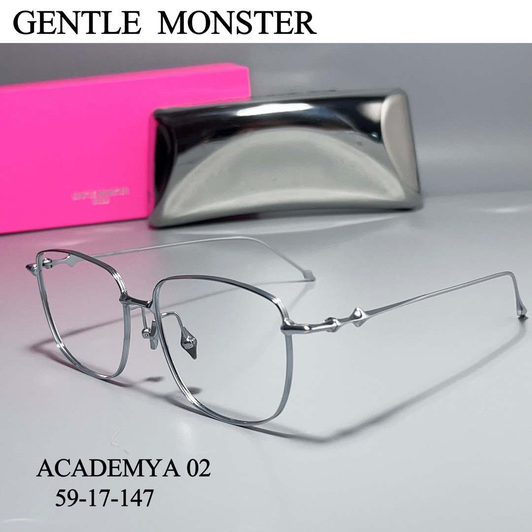 (Ready Stock) Gentle Monster [ Academya 02 ] Titanium Oversized Square  Glasses in Silver w/ Blue-light-blocking Cleared Lenses | 59-17-147,  Women's Fashion, Watches & Accessories, Sunglasses & Eyewear on Carousell