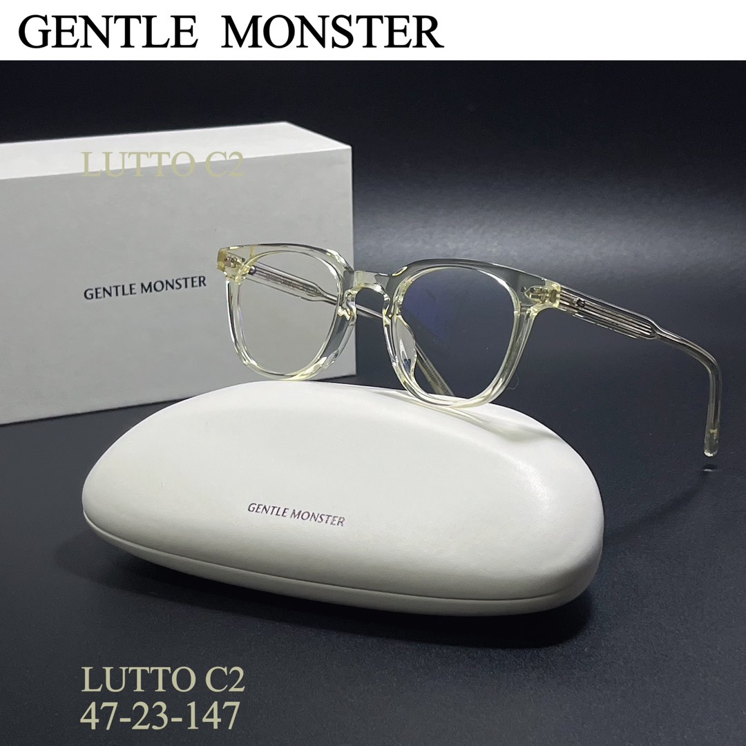 (Ready Stock) Lutto C2 | Gentle Monster Unisex Glasses | Transparent Yellow  Square Frame | Cleared Lenses | 47-23-147