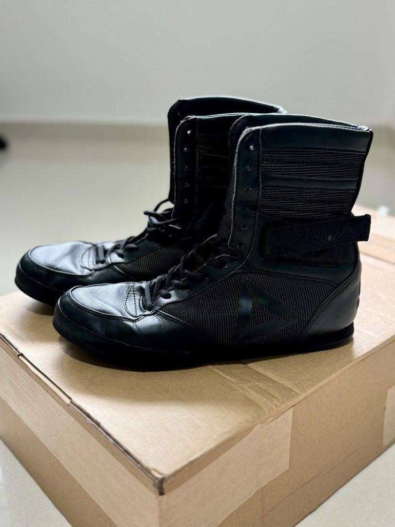 Reebok boxing shoes black sales