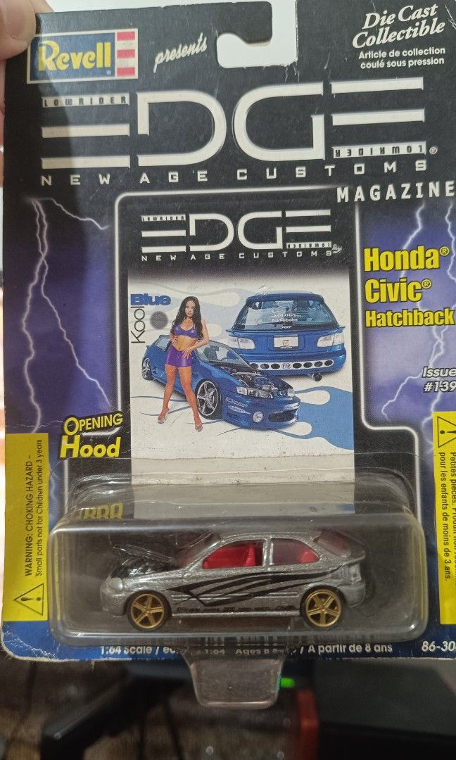 Revell Honda Civic hatchback 1:64 (Category: Vehicle & Diecast Models) located in Quezon City. Submitted by hexxxa (Listing ID 1324237581, Image 2). Description: Still sealed in plastic, creases sa card payment first via gcash or meetups novaliches bayan area, if shipping/courier payment first then proceed to ship LBC, lalamove /grabexpress.