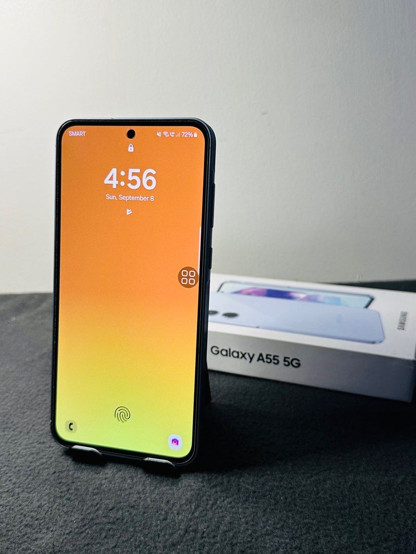 SAMSUNG A55 5G 256 GB (Category: Samsung) located in Angeles City. Submitted by edelle18 (Listing ID 1324364644, Image 2). Description: For Sale Samsung A55 5G 8/256 Awesome Iceblue Factory Unlocked from Samsung store Complete with box cases 3 months used No issue meet up angeles.