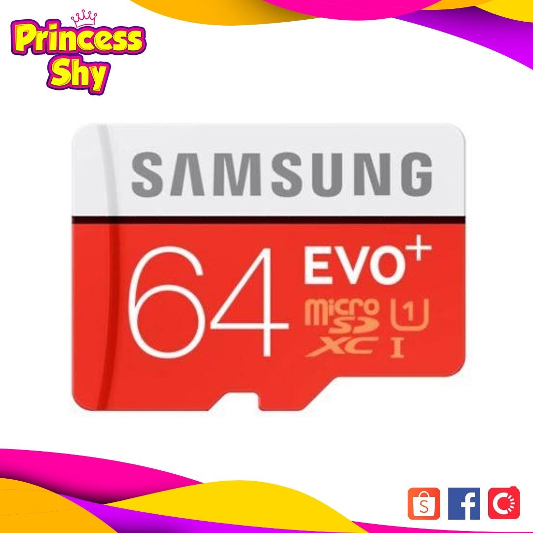 Samsung Evo+ Micro SDXC 64gb 80mbps MB-MC64D (Category: Hard Disks & Thumbdrives) located in San Juan City. Submitted by princessshyph (Listing ID 1024681442, Image 1). Description: class 10 UHS 1 80mbps authentic #Samsung #Authentic #BrandNew #TrustedBrand #memorycard #preferredseller #cod #microsd #freeshipping #class10 #evo #sdhc #64gb.