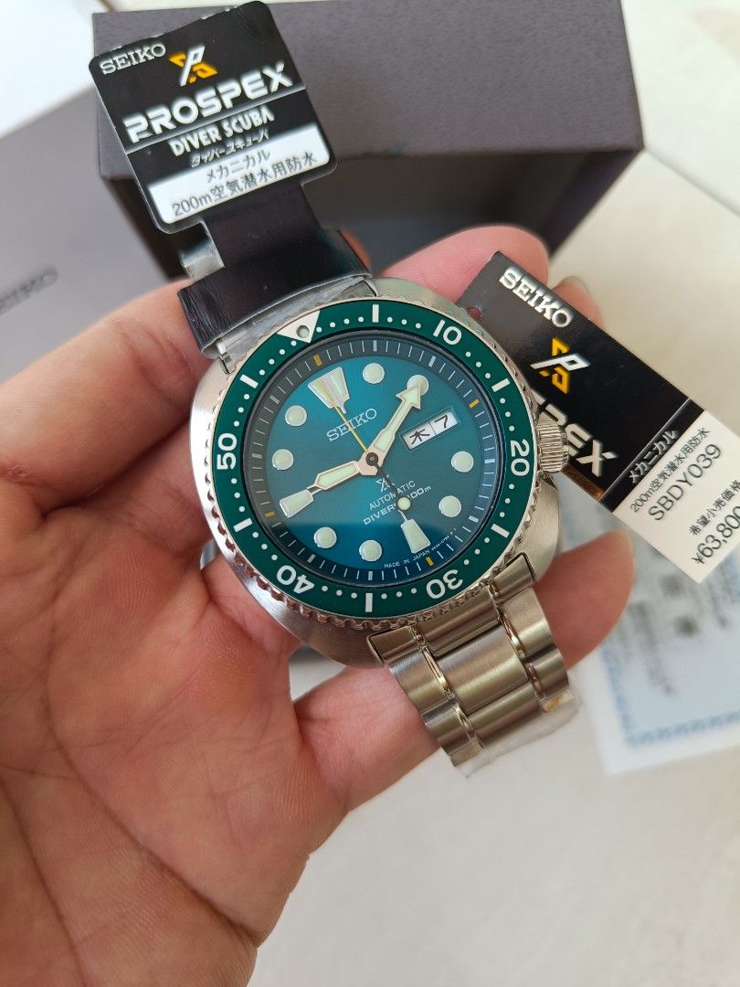 Seiko turtle hulk green Jade SBDY039 JDM original baru jual harga Bekas fullset