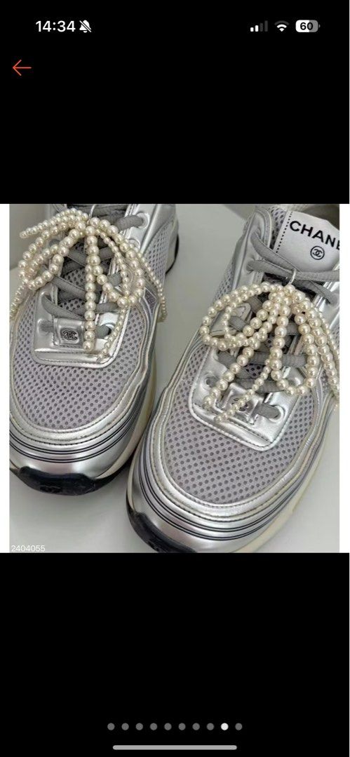 Sneakers with pearl bow online