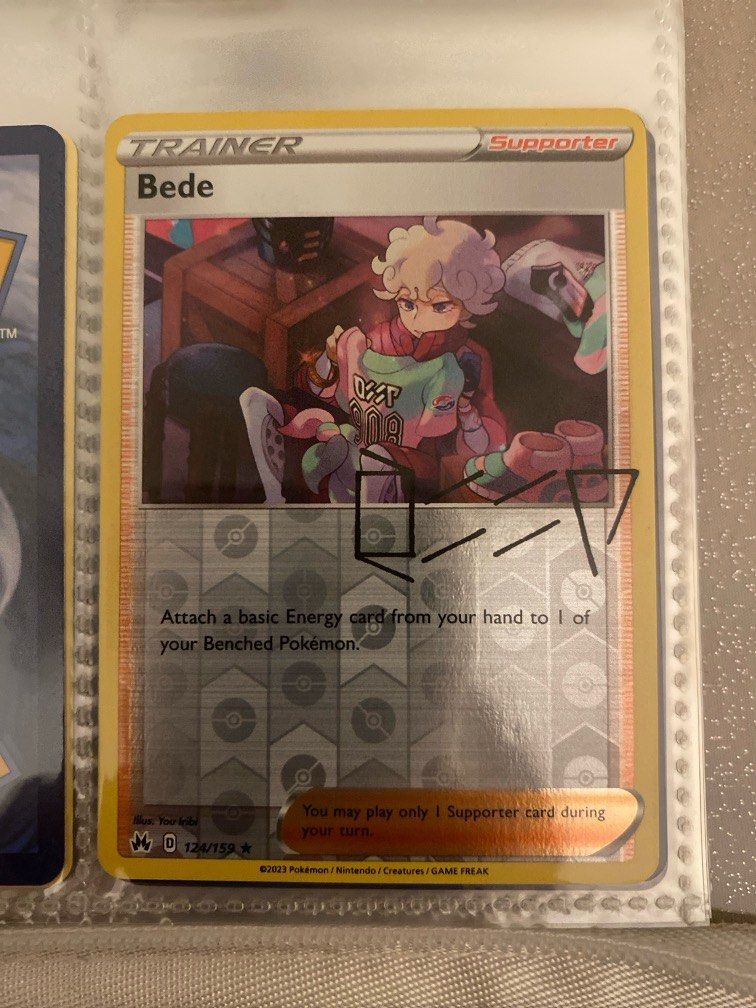 nosepass pokemon card 027/S-P Bede Holo - Pokmon Card Gym New Battle Winner's Prize