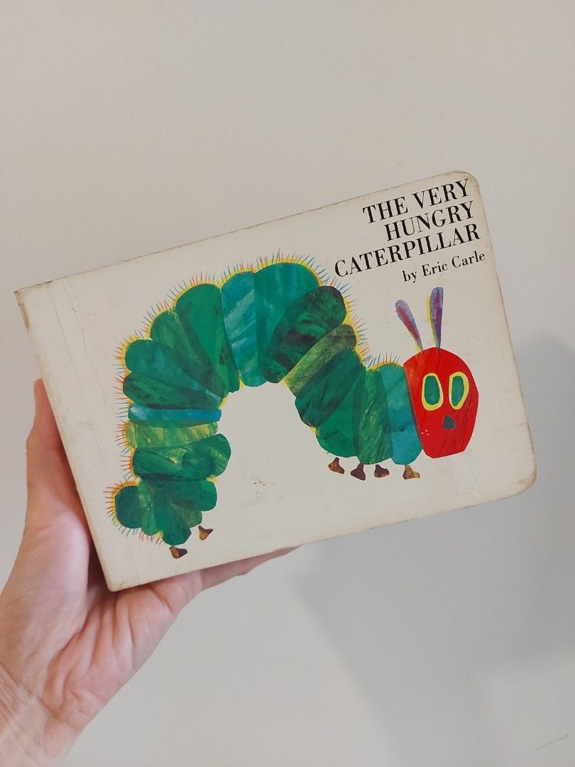 The Very Hungry Catterpillar boardbook (preloved) (Category: Children's Books) located in Taguig. Submitted by Pre-aimes (Listing ID 1324218620, Image 1). Description: PRELOVED: The Very Hungry Catterpillar board book used and in good condition size: height: 5 inches length: 7 inches width: 0.5 inches Price: 170 Php.