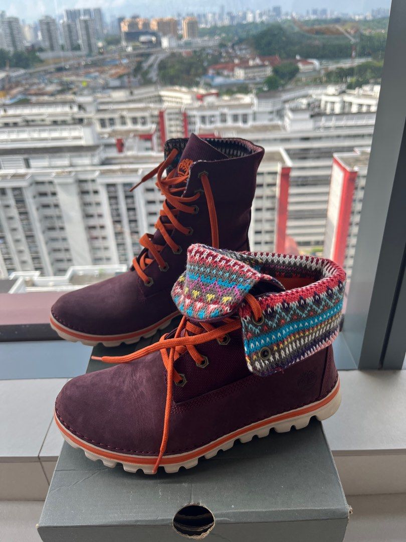 Timberland fold down Earthkeepers Boots shoes Women s Fashion Footwear Boots on Carousell