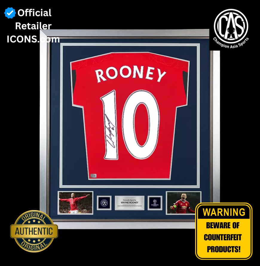 Wayne Rooney Official UEFA Champions League Back Signed and Framed ...