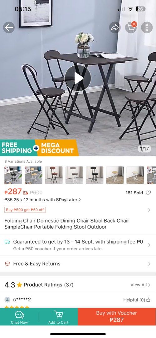 White Folding Stool Chair (Category: Chairs) located in Quezon City. Submitted by forsale.nic (Listing ID 1324364694, Image 2). Description: Barely used See photos for details.