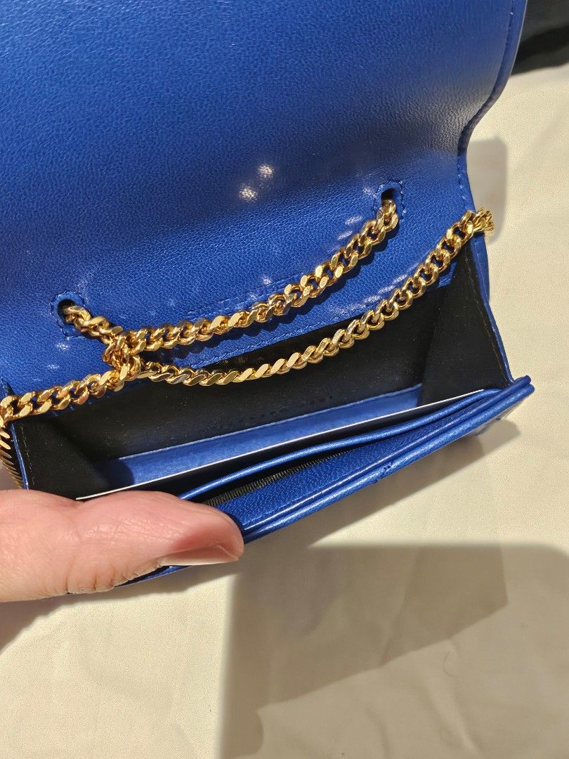 Ysl saint laurent card holder with chain