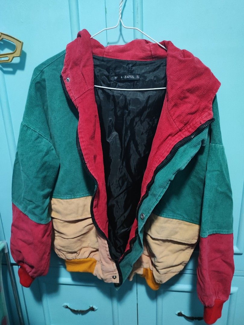 Zaful red green yellow jacket outlet