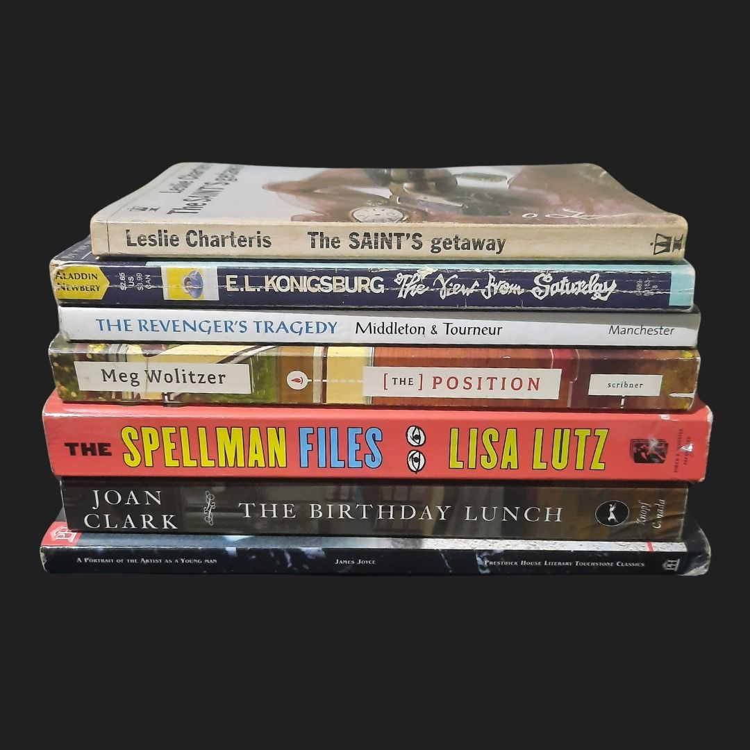 free books! (Category: Storybooks) located in Caloocan City. Submitted by preloved.decluttering (Listing ID 1324474240, Image 1). Description: one free book for every 50 pesos purchase from my items :) Titles: - the position by meg wolitzer - the birthday lunch by joan clark - CLAIMED - the portrait of the artist as a young man by james joyce, with annotations - the revengers tragedy by middleton & tourneur, with annotations - the saints getaway 