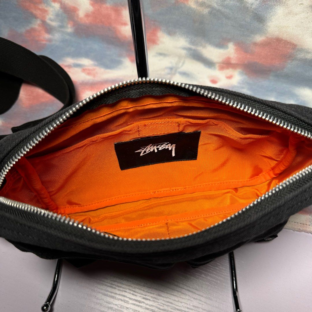 [PORTER×Stussy] Waist Bag Stussy Ripstop Nylon Waist Bag - Black | Garmentory