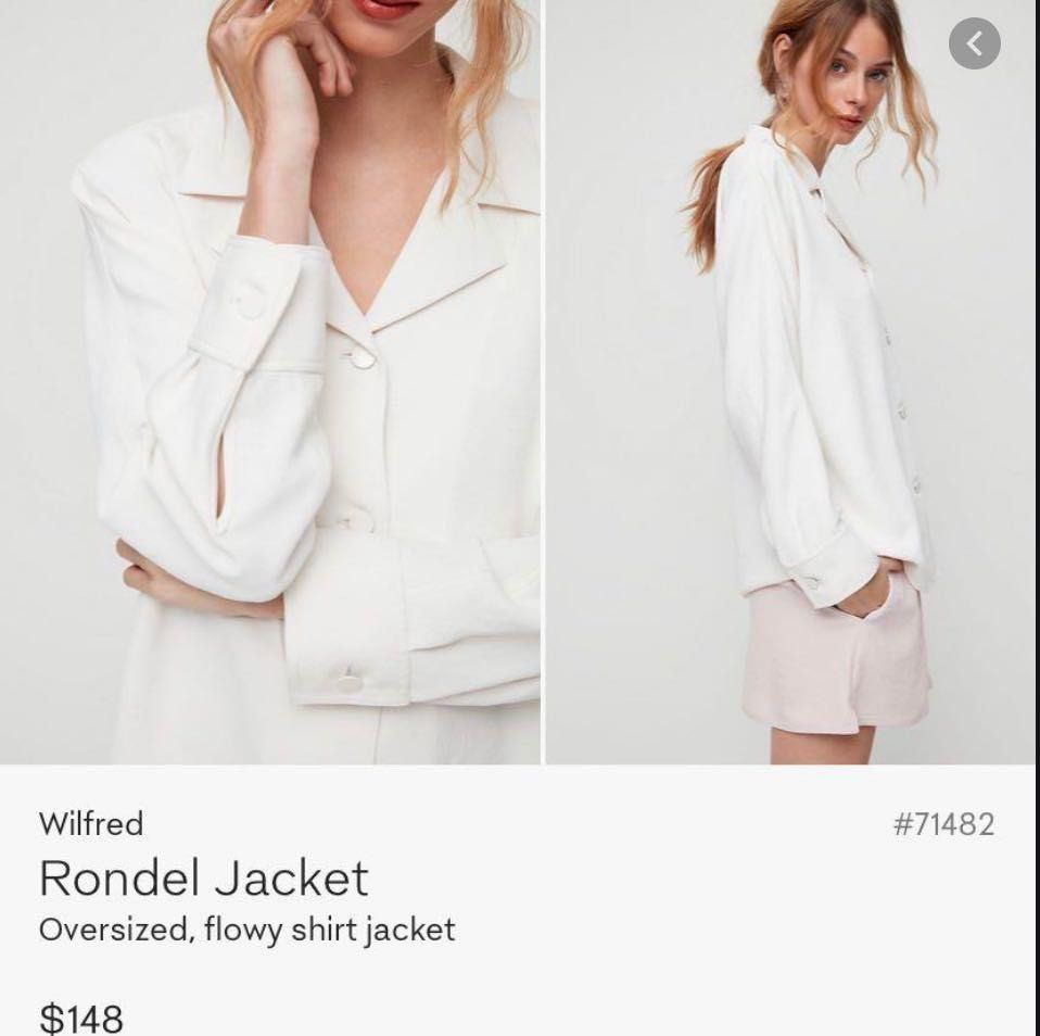 Aritzia Wilfred Rondel Jacket in Cream White