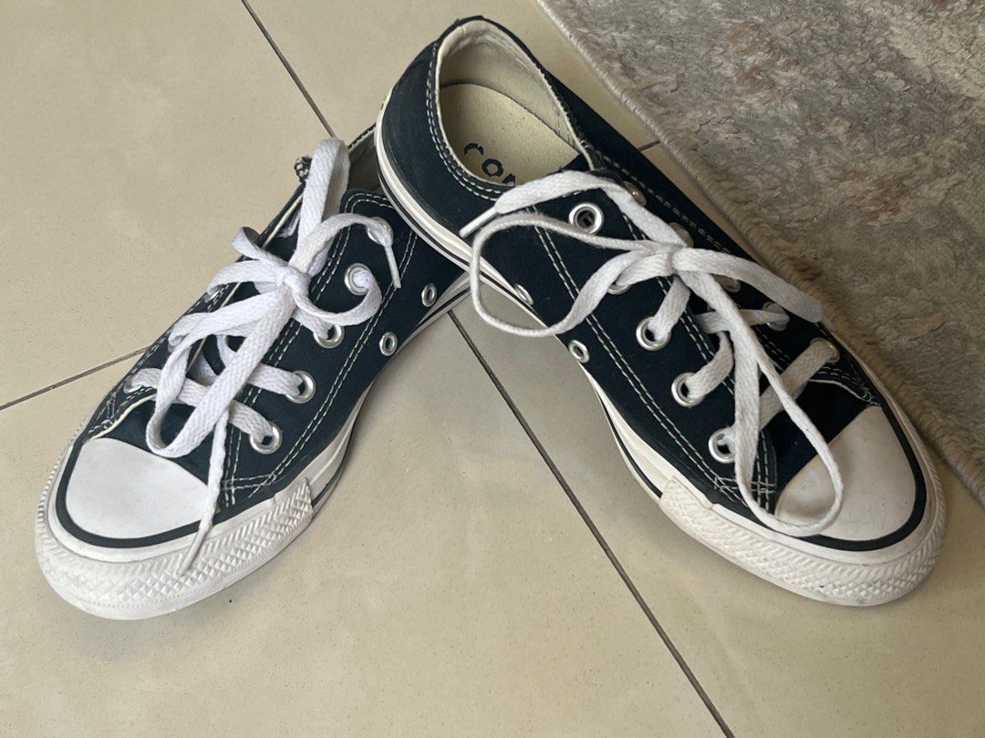 Authentic Black Converse Sneakers Size UK3 EUR 35