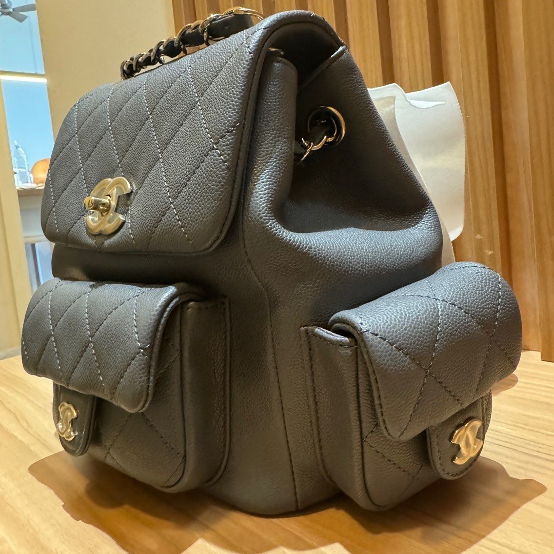Chanel backpack grey outlet