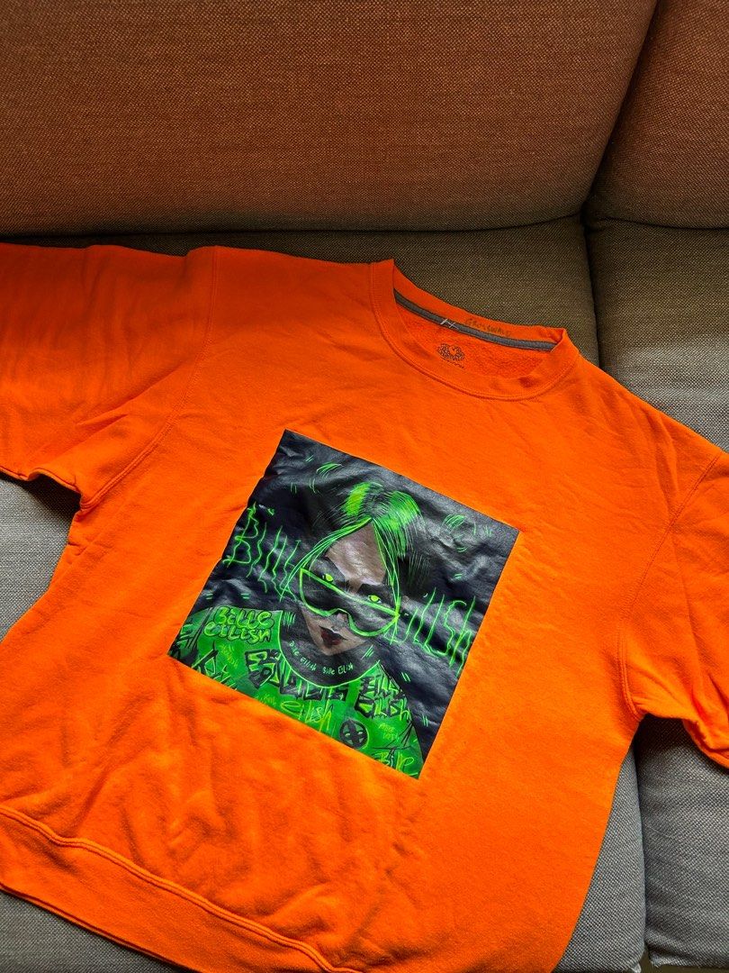Billie eilish orange sweatshirt outlet
