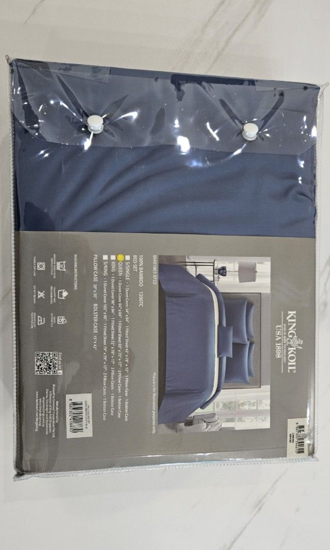 BN (Bed Set) King Koil Prestige 100 Bamboo TC1200, Furniture & Home